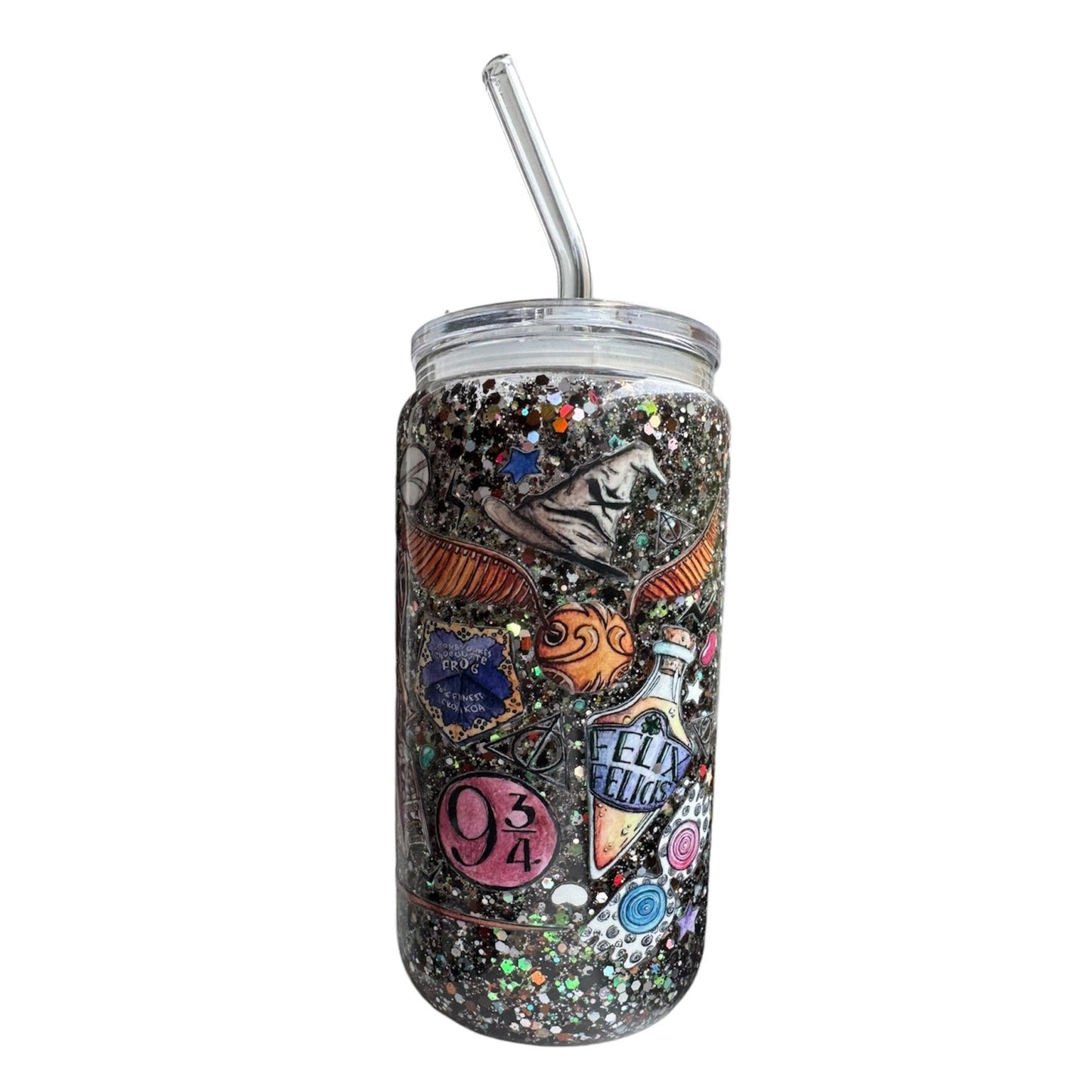 CUSTOM TIKTOK LIVE 16oz Snowglobe Glass Happy Cup