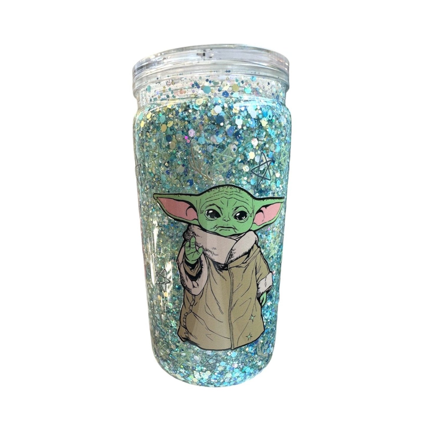 CUSTOM TIKTOK LIVE 16oz Snowglobe Acrylic Happy Cup