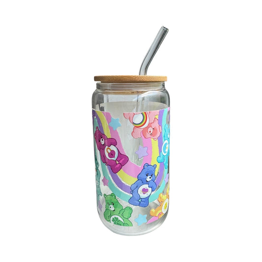 CUSTOM 16oz Glass Happy Cup TUMBLER
